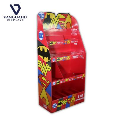 China Eco - Friendly Cardboard Paper Display Floor Rack / Stand , Retail Corrugated Cardboard Floor Display Stand For Toy for sale