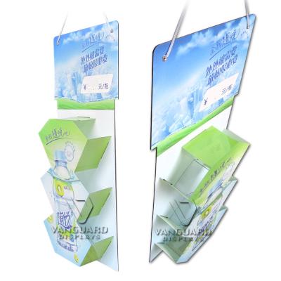 China Custom Shop Shelves Drinks Supermarket Wall Rack Cardboard Shelf Recyclable Material Retail Display Stand for sale