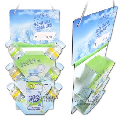 China Deli Recyclable Material Cosmetic Wall Shelves Cardboard Shop Shelves Paper Retail Display Rack for sale