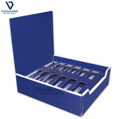 China Recycled Materials Cardboard PDQ Custom Display Box , Cosmetic Promotion Countertop Corrugated Display Unit for sale