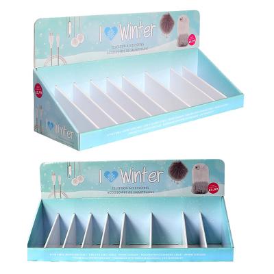 China Supermarket POS Paper Desktop Cardboard Cardboard Pdq Card Holder Recyclable Material Table Display Box for sale