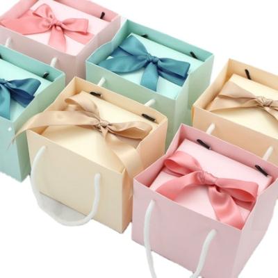 China Handmade Wholesale Custom Luxury Sweet Wedding Favor Gift Candy Packaging Gift Box With Ribbon for sale