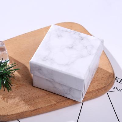 China Recyclable Custom Luxury Marble Square Cardboard Paper Jewelry Flower Apparel Gift Packaging Box for sale