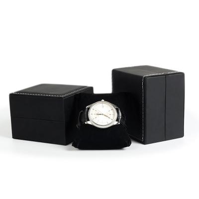 China Custom Recyclable PU Leather Packaging Wrist Watch Gift Box With Pillow Insert for sale