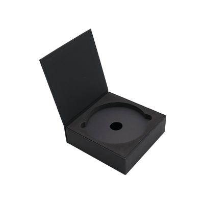 China Recyclable Custom Luxury Black Magnetic Rigid Closure Cardboard Packaging Gift Box With Foam for sale