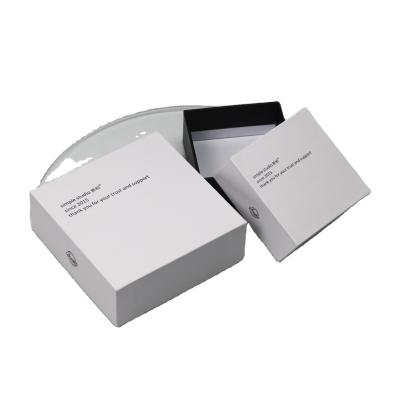 China Custom Logo Recyclable White Rigid Case Cardboard Packaging Hard Lid And Base Gift Box for sale