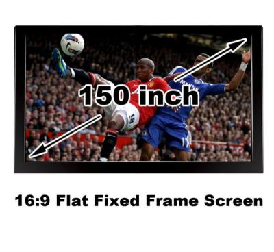 China Black Velevt Flat Fixed Projection Screen150 Inch Matt White DIY Home Cinema Screens 3D for sale