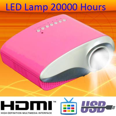 China Glossy Panel HDMI MHL Projector Work With Smart Phone LED Lamp 20000 Hours On Sale Beamer for sale