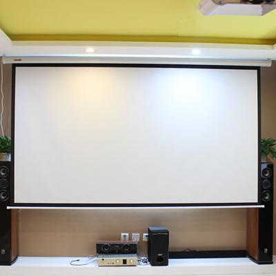 China Remote Control 100 Inch Motorized Projection Screen 16:9 Electric HD Projector Screens for sale