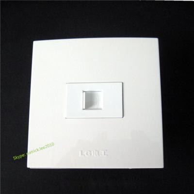 China Pure White ETH Phone Socket Wall Panel Connector Lowest Cost For Home Socket Installation for sale