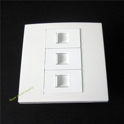 China Multifunction Internet Socket RJ45 x 3 White Color Compatible For Computer Network for sale