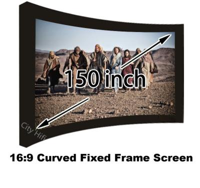 China Popular Design Home Cinema Projection Screen 150 Inch DIY Curved Frame Projector Screens for sale