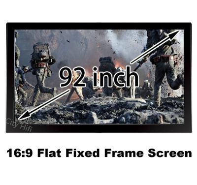 China Bright 3D Projector Screen 92inch Matt White DIY Fixed Frame 16:9 Projection Screens 1080p for sale