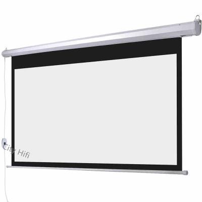 China Big Projection Screen 150 inch Wall Mount Remote Control 16:9 Projector Screens Ultra 4K for sale