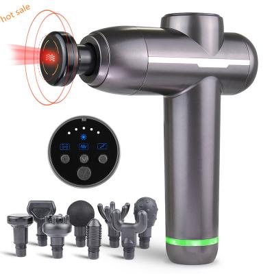 China 2020 Body Massage Gun 2600mAh Handheld Deep Tissue Heating Muscle Massager With Heating Head for sale