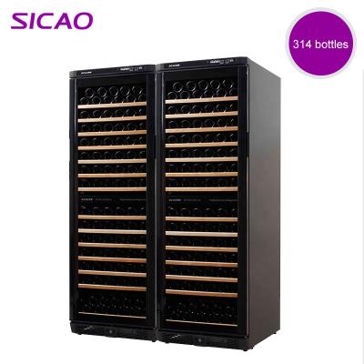 China Silver Aluminum Door Electric Bottle LED COMPRESSOR Smart Glass Compressor Fridge Beer Wine Coolers Cabinet For Sale for sale