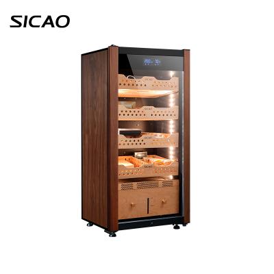 China 2021 Cooler Larger Capacity Wooden Cigar Humidor Cigar Compressor Refrigerator for sale