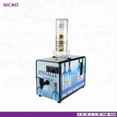 China Available ad decoration on front & Two Sides Liquor Shot Machine Mini Scary Liquor Dispenser Cold Shot Dispenser For EL Tequila Whiskey Vodka for sale