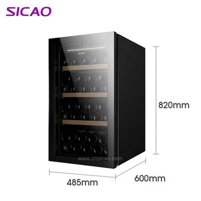 China Available For Cooling Wines Show Mini Bar Mirror Glass Door Silent Compressor Home Use Wine Luxury Workbench In Wine Cooler Fridge Fridge for sale