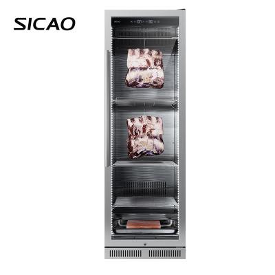 China Single-temperature SICAO 380L Home Restaurant Beef Steak Built In Large Dry Aging Fridge Refrigerator for sale