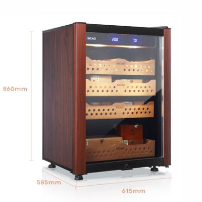 China Home Fan Cedar Small Cigar Shelves SICAO Refrigerator Case Humidifier Cabinet Cooling Electronic Refrigerated Humidors 500 Display Humidor for sale