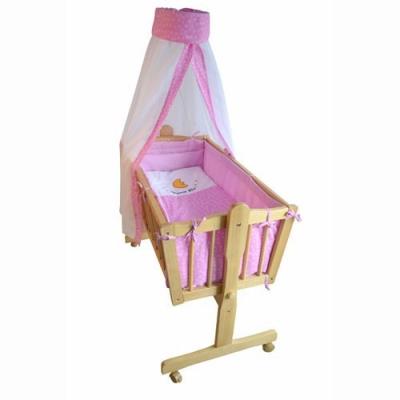 China Solid wood baby swing crib, wooden baby swing bed, baby bed for sale