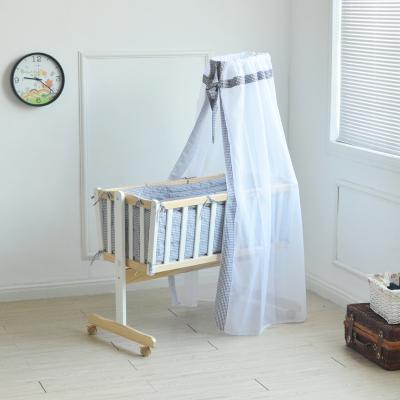 China Pine Solid Wood Baby Crib Cradle Rocking Crib Solid Wood Rocking Cradle for sale