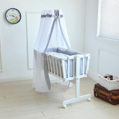 China Baby Wooden Hutch PANEL Baby Cradle Swing Solid Wood White Color Hutch for sale