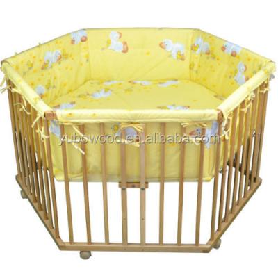 China Baby Playpen Safety Solid Wood Wooden Playpen for sale