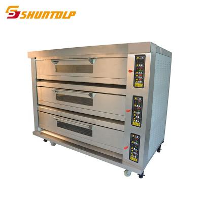 China 15 Trays 3 Platform Oven Big Capacity Bread Bakingmaking Machine Commercial Cake Biscuit Food Supply Bakery Plant for sale