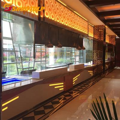 China Luxury Commercial Modern Hotel Sushi Buffet Buffet Modern Commercial Buffet Bar Showcase Salad Counter Double-temperature Combination Equipment Design for sale