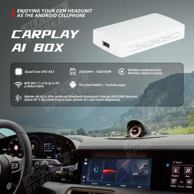 China New Carplay AI Carplay Dongle 2022 Wireless Auto Smart Multimedia Box Android Carplay Magic Box For OEM Applepie Mini Carplay Box For Peugeot for sale