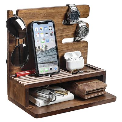 China Professional Morden Manufacturer Good Quality Wooden Desk Nightstand Organizer For Men for sale