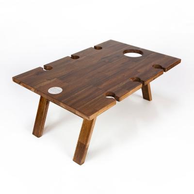 China Competitive Price Multifunctional Multifunctional Wooden Outdoor Wine Portable Picnic Table for sale