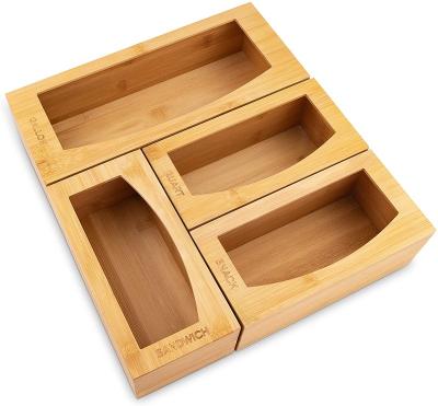 China Viable For Drawer Bamboo Bag Storage Ziplock Organizer for sale