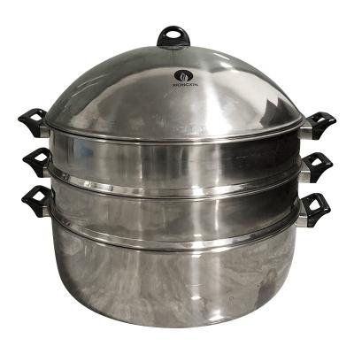 China Large Sustainable Traditional Fruit Steamer Cooking Couscous Pot Large Format Steel Food Steamer for sale