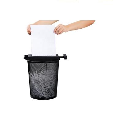 China Paper Tape Cut Simple Handheld Home Office Use Paper Shredder 6 Sheets Tape Shredder Credit Card Without Waste Bin for sale