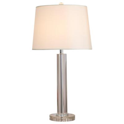 China Modern custom top selling cylinder bedside cheap transparent electroplating crystal table lamp for sale