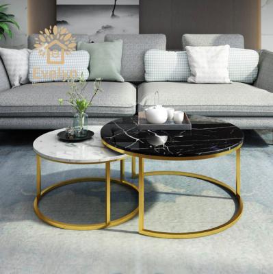 China High quality eco-friendly and durable luxury marble hotel stainless steel indoor decorative metal console table for sale