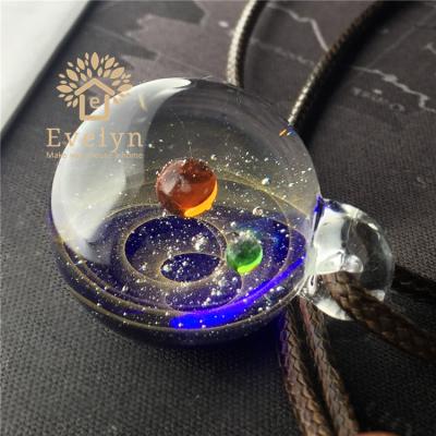 China Handmade 3D Universe Europe Galaxy Ball Unique Gift Decorative Glass Craft for sale