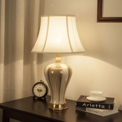 China Modern luxury bedroom table lamp ceramic high quality lamp for hotel for sale