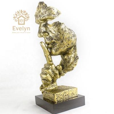 China Eco-friendly And Durable European Table Art Sculpture Human Face Resin Interior Accessories for sale