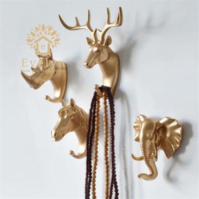 China Eco-friendly and durable master wholesale polyresin deer small animal statue for wall decor hanger for sale