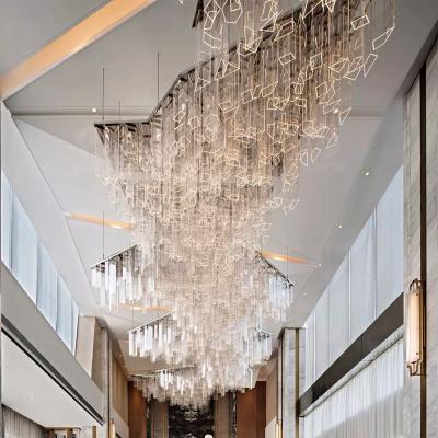 China Non standard custom hotel lobby chandelier large villa sales department reception hall Art Engineering Chandelier for sale