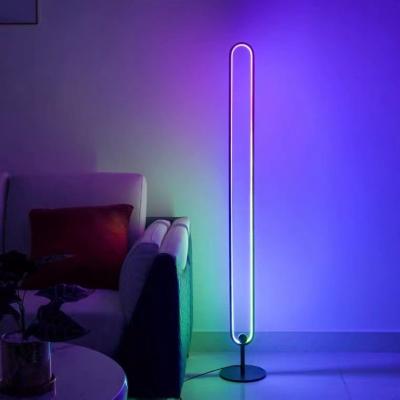 China RGB  Floor Lamp Bedroom lamp Atmosphere Lighting Club Home indoor Decor RGB Round LED Floor Lamp for sale