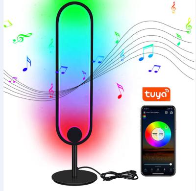 China nordic table lampmodern simple bedroom bedside atmosphere vertical RGB remote control U-shaped desk lamp for sale