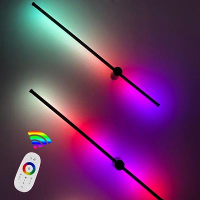 China Nordic modern small bedroom lighting fancy rgb color changing postmodern remote dimmable ball led decorative wall lamp for sale