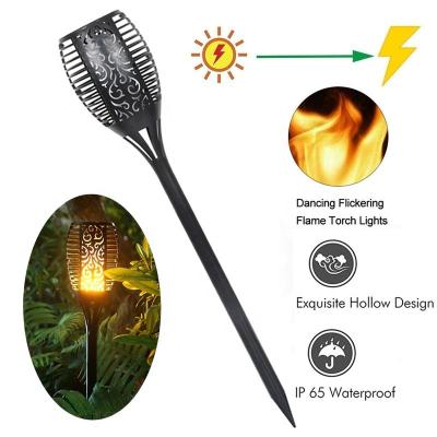 China ip65 Waterproof 96LED outdoor wall led solar flickering dancing garden flame lights for sale