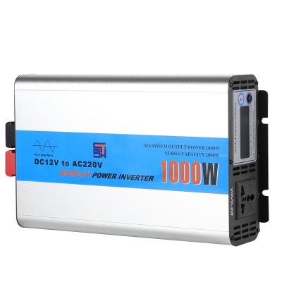 China High Quality Digital Display PSW 1000W Pure Sine Wave Home Power Inverter 1000 Watt DC to AC Power Inverter 33.5*18*7cm for sale