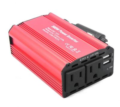 China DC AC 50hz 60hz 300w Micro Plug Car US Double Power Inverter 12 110 Car Inverter for sale